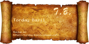 Torday Bazil névjegykártya
